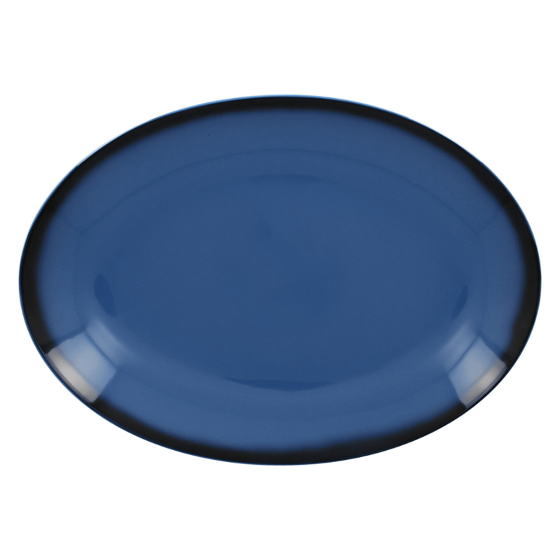RAK Porcelain RAK Talíř oválný 36 x 27 cm, modrá | RAK-LENNOP36BL RAK Porcelain RAK Talíř oválný 36 x 27 cm, modrá | RAK-LENNOP36BL