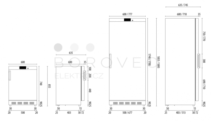 FRIGOPLANET skříň chladící AKD 400R SS 360 L nerez