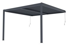 Bioklimatická pergola G21 Trenton Premium 4x4 m, antracitová hliníková