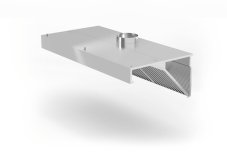 Nástěnná digestoř, úhlová, HENDI, Profi Line, s LED osvětlením, 1200x700x(H)450mm