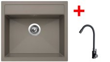 Sinks SOLO 560 Truffle + ELASTA černá matná