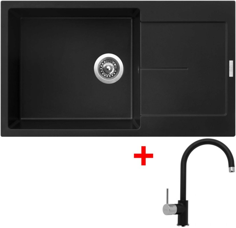 Sinks ULTIMA 860 XXL Pureblack + Vitalia GR Sinks ULTIMA 860 XXL Pureblack + Vitalia GR