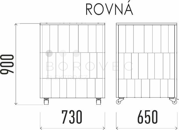 Enofrigo neutrální pracovní modul rovný 650 NE