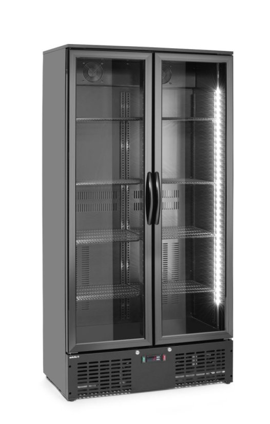 Dvoudveřová chladnička do baru, Arktic, 477L, Černá, 230V/365W, 530x900x(H)1820mm