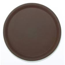 Cambro Camtread podnos protiskluzový kulatý pr. 35,5 cm, hnědá