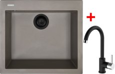 Sinks CUBE 560 BL Nanotruffle + MIX 35 Nanoblack