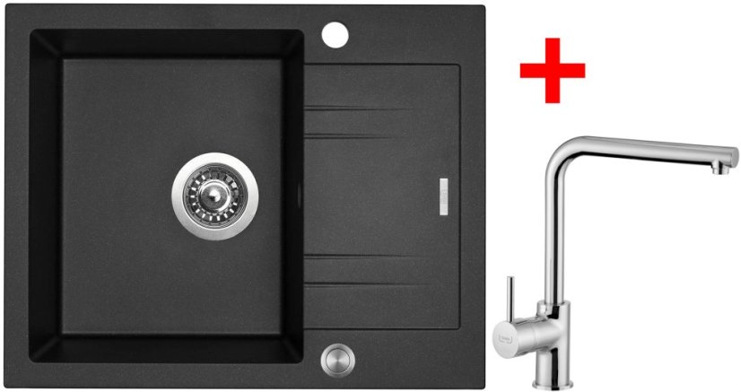 Sinks LINEA 600 XC Metalblack + Elka Sinks LINEA 600 XC Metalblack + Elka