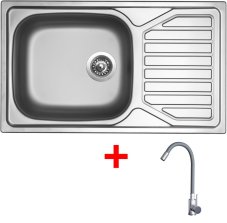 Sinks OKIO 860 XXL + ELASTA nerez/šedá