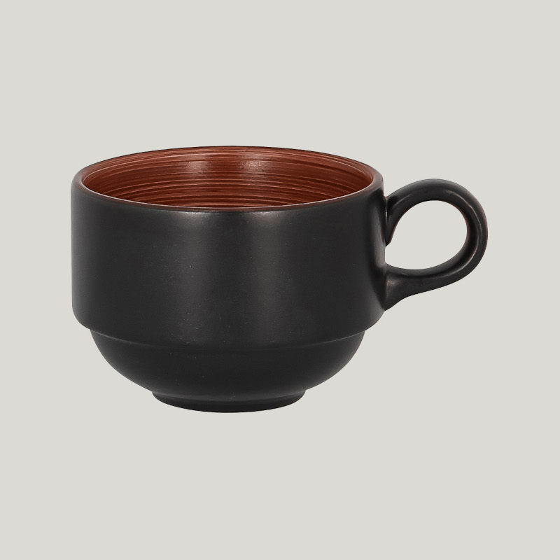 RAK Porcelain RAK Trinidad šálek stohovatelný 230 ml, hnědý | RAK-TRCLSC23BW RAK Porcelain RAK Trinidad šálek stohovatelný 230 ml, hnědý | RAK-TRCLSC23BW