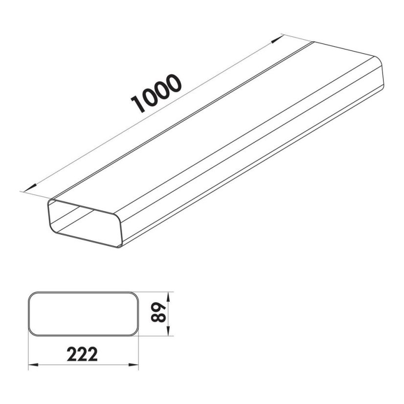 Naber F-VRO - ploché potrubí 1000 mm