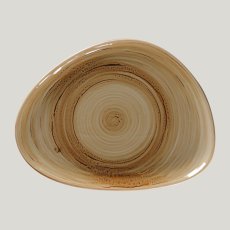 RAK Porcelain RAK Spot talíř mělký 32,5 × 25 cm – hnědý granát | RAK-SGRFLFP32