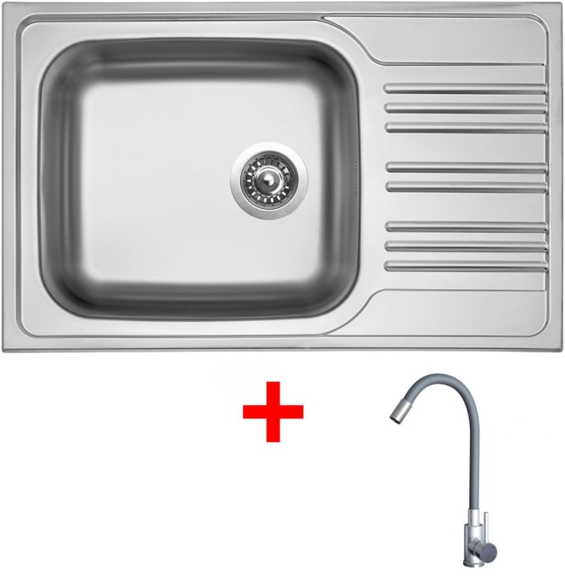Sinks STAR 780 XXL + ELASTA nerez/šedá Sinks STAR 780 XXL + ELASTA nerez/šedá