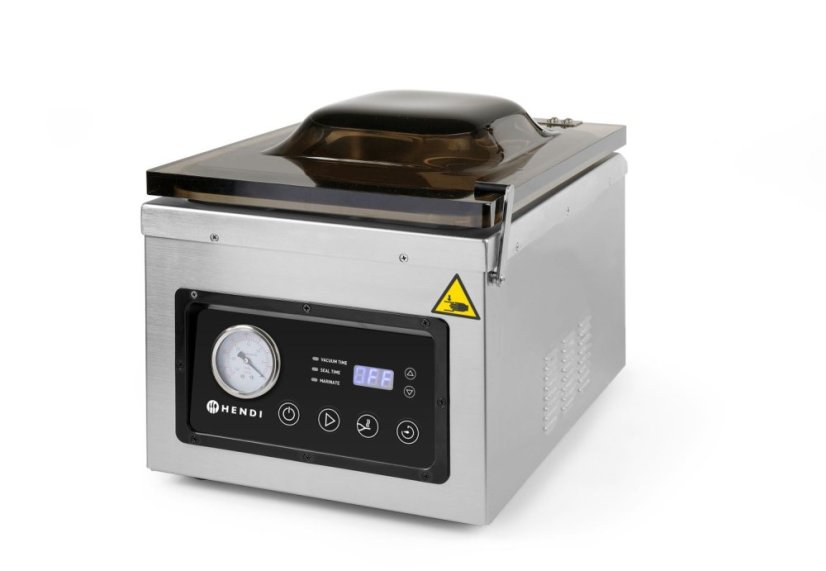 Vakuová balička - komora, HENDI, Profi Line, těsnicí lišta 260 mm, 240V/1000W, 330x480x(H)361mm