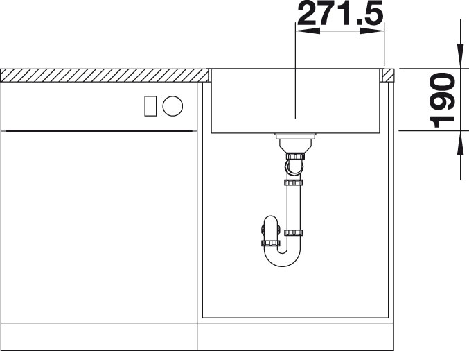 Blanco SUBLINE 500 IF Steel Frame Silgranit antracit bez táhla