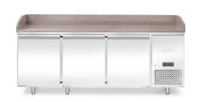 Chladící stůl s žulovou pracovní deskou na Pizzu, 3 dveře, Arktic, 375L, žula, 230V/400W, 800x2010x(H)875mm