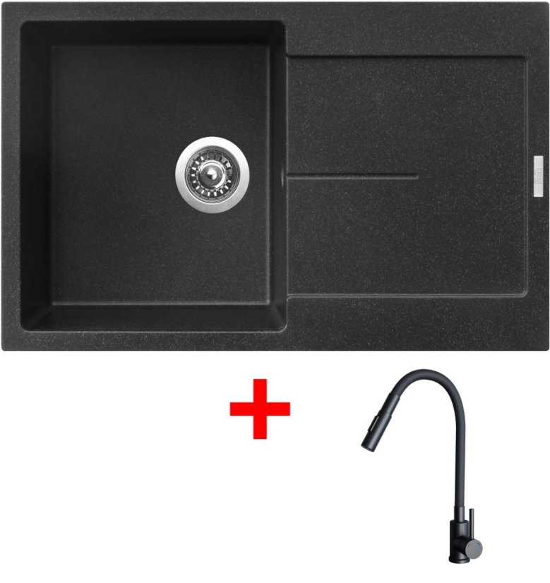 Sinks ULTIMA 790 Granblack + ELASTA S černá matná Sinks ULTIMA 790 Granblack + ELASTA S černá matná