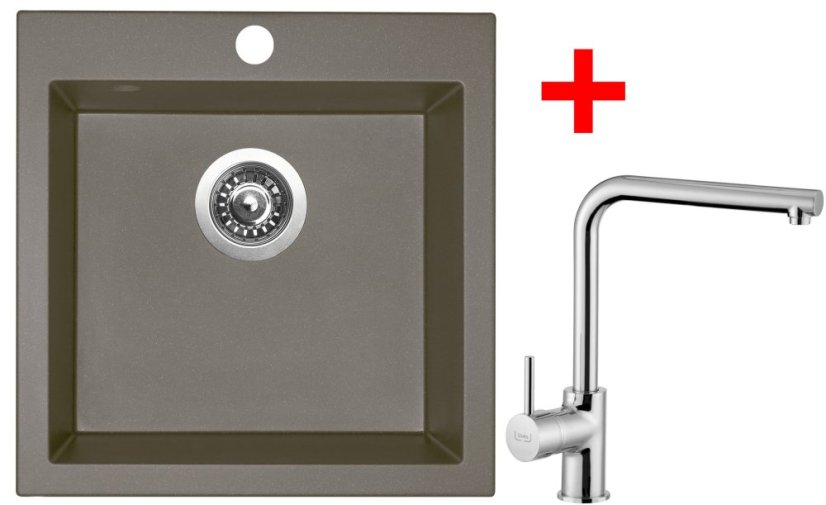 Sinks VIVA 455 Truffle + Elka Sinks VIVA 455 Truffle + Elka