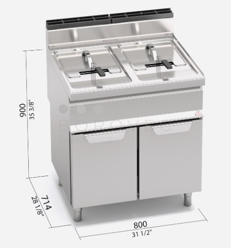 Plynová fritéza Bertos GL15+15M