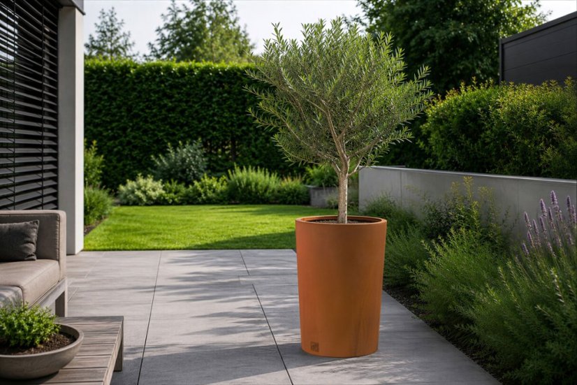 Květináč G21 Corten Round, 45 x 50 x 45 cm