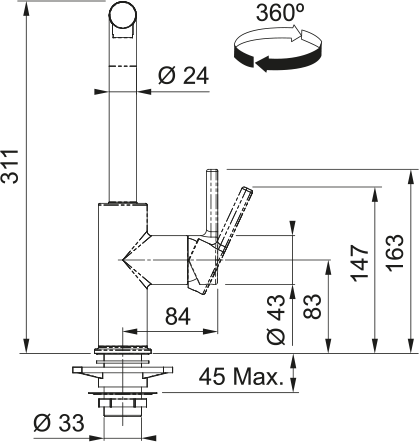Franke FN 5541.424 URBAN 2.0 Kašmír