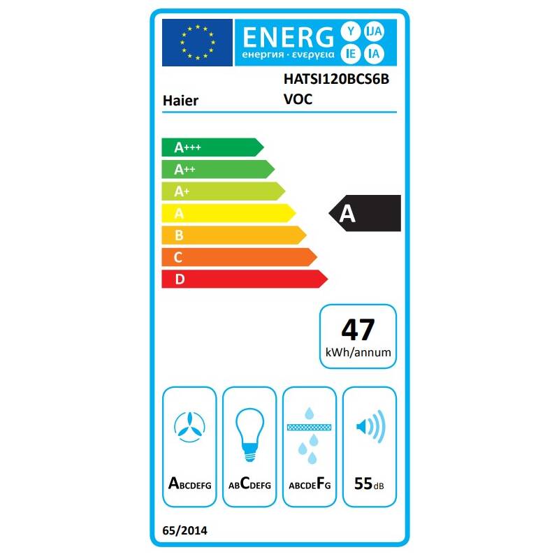 Ostrůvková digestoř Haier HATSI120BCS6BVOC