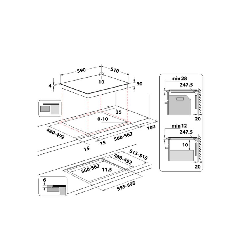 Indukční varná deska Whirlpool WTX6014DCF