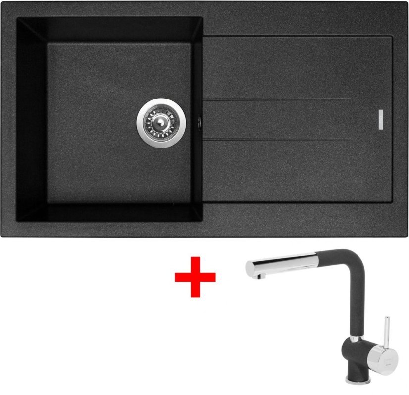 Sinks AMANDA 860 Metalblack + Mix 3 P GR Sinks AMANDA 860 Metalblack + Mix 3 P GR
