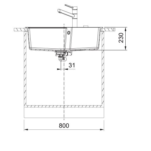 Franke UBG 610-78 Bílá-led