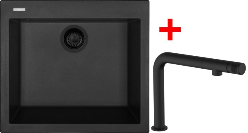 Sinks CUBE 560 BL Nanoblack + COMFORTA Nanoblack Sinks CUBE 560 BL Nanoblack + COMFORTA Nanoblack