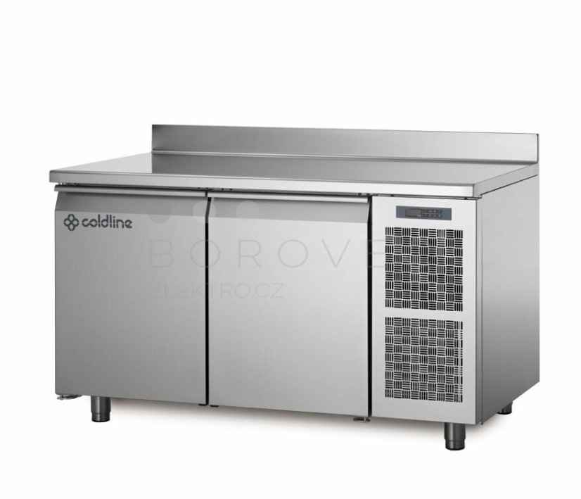 Coldline mrazící stůl TA13/1B s deskou a zadním lemem Coldline mrazící stůl TA13/1B s deskou a zadním lemem