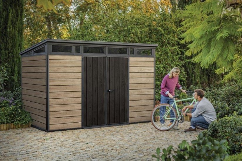 Zahradní domek Keter PENT Signature 11x7 Ashwood, s podlahou
