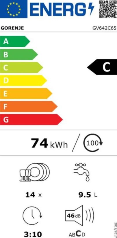 Vestavná myčka nádobí Gorenje GV642C65