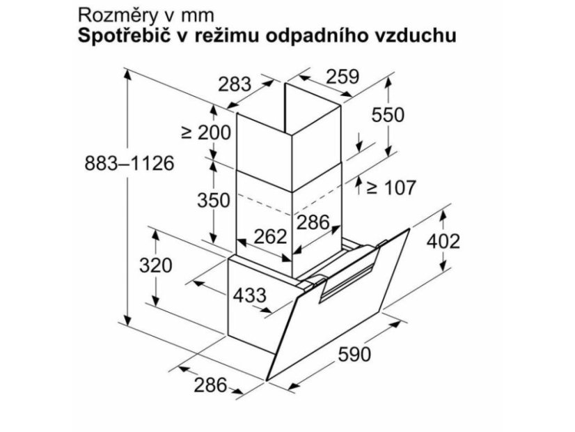 Komínová digestoř Bosch DWK67FN60