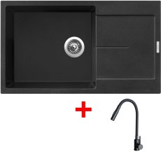 Sinks ULTIMA 860 XXL Metalblack + ELASTA S černá matná