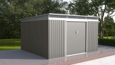 Zahradní domek G21 GRAH 1132 - 340 x 333 cm, metalický šedý