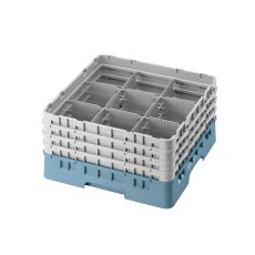 Cambro Koš Camrack 9 pozic, výška sklenice 30 cm - Tyrkysová