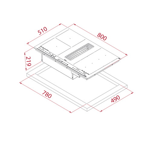 Indukční varná deska Teka MasterSense Air AFF 87601 MST BK