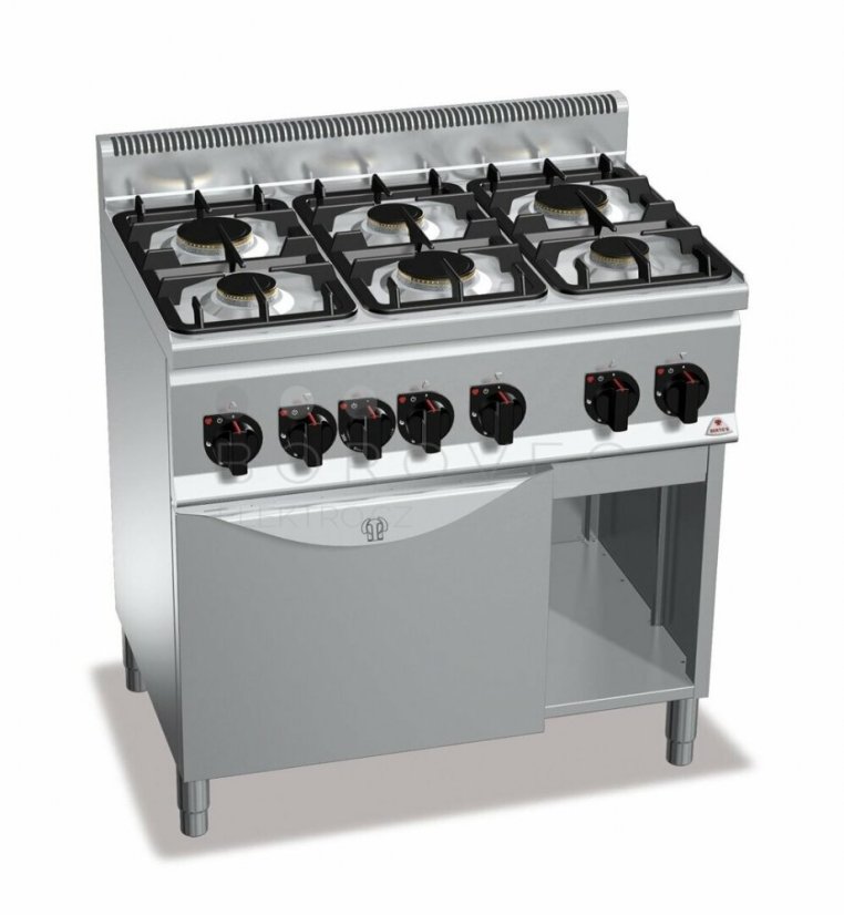 Plynový sporák Bertos G6F6PW+FG1 (32 kW) Plynový sporák Bertos G6F6PW+FG1 (32 kW)