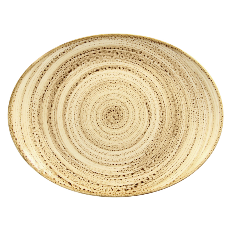 RAK Porcelain RAK Twirl talíř oválný 36 × 27 cm – beach | RAK-TWNNOP36BE RAK Porcelain RAK Twirl talíř oválný 36 × 27 cm – beach | RAK-TWNNOP36BE