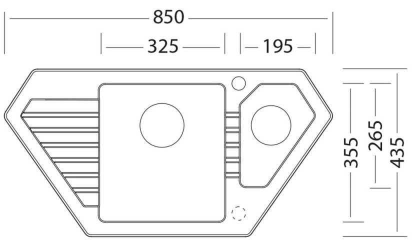 Sinks BRAVO 850.1 Granblack