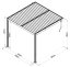 Bioklimatická pergola G21 Trenton 3x3 m, antracitová hliníková
