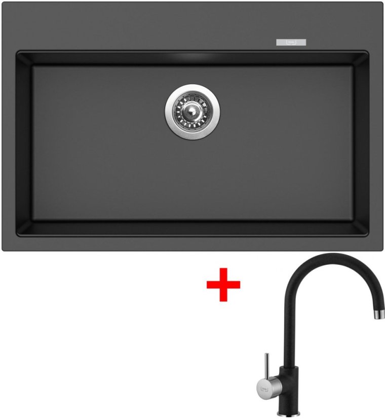 Sinks MAXIMO 780 Metalblack + Vitalia GR Sinks MAXIMO 780 Metalblack + Vitalia GR
