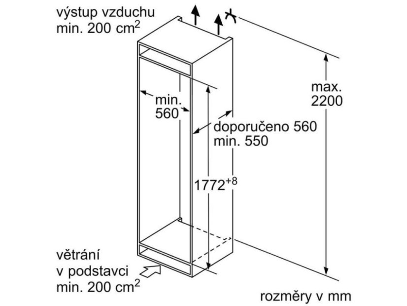 Vestavná chladnička Bosch KIV86NSE0