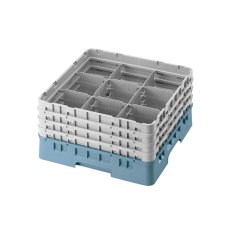 Cambro Koš Camrack 9 pozic, výška sklenice 30 cm - Tyrkysová