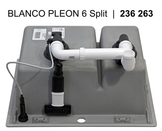 Blanco PLEON 6 Split InFino Silgranit bílá soft s excentrem