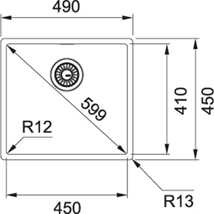 Franke BXX 210/110-45 nerez Box
