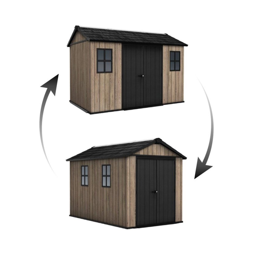 Zahradní domek Keter Apex 7,5 x 11 Ashwood, s podlahou