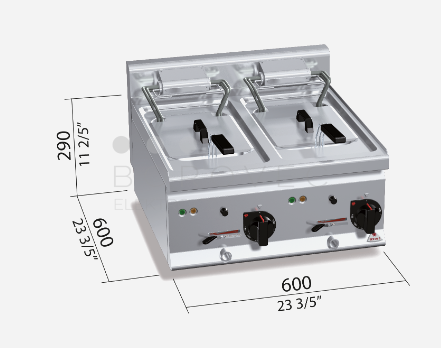 Elektrická fritéza Bertos E6F10-6B