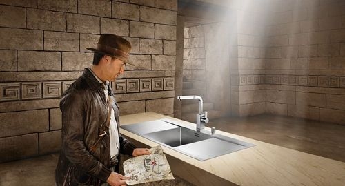Ovládací knoflík táhla BLANCO LEVOS nerez masiv hedvábný lesk