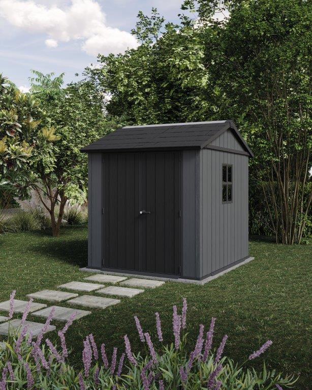 Zahradní domek Keter Newton Plus wide 7x7,5 šedý, s podlahou